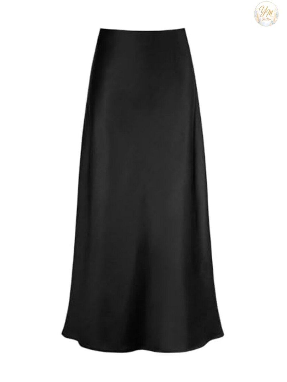 Satin High Waisted A Line Maxi Skirt Long Flowy Silky Party Skirt
